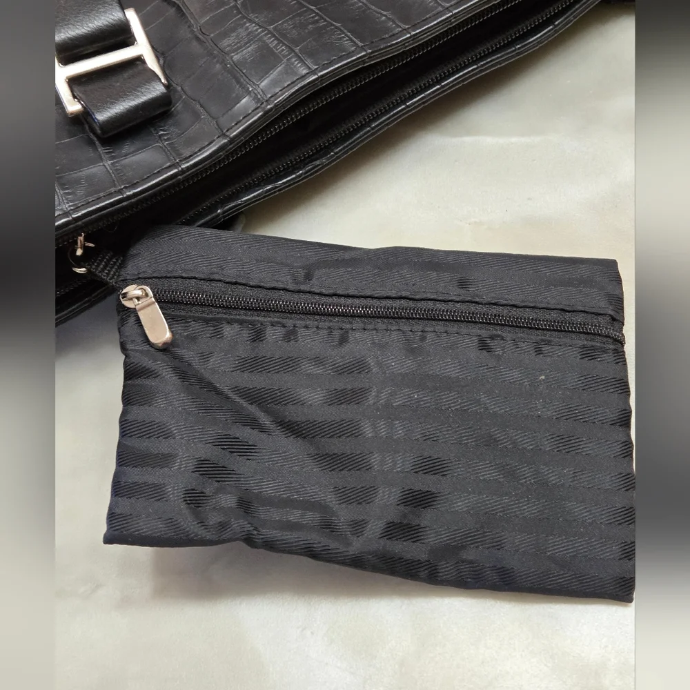 Mobile Edge Black Crocodile-Embossed Faux Laptop/Tote Bag